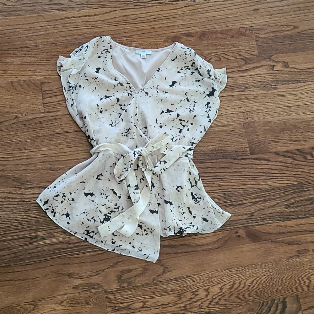 Halston Chiffon Top Small
